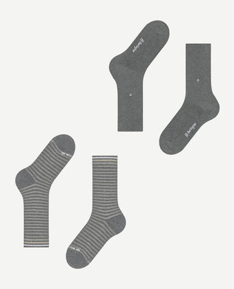 Everyday (2-pack) strepen grijs