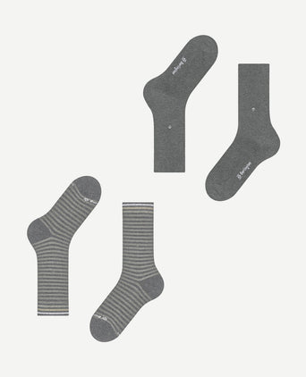 Everyday (2-pack) strepen grijs