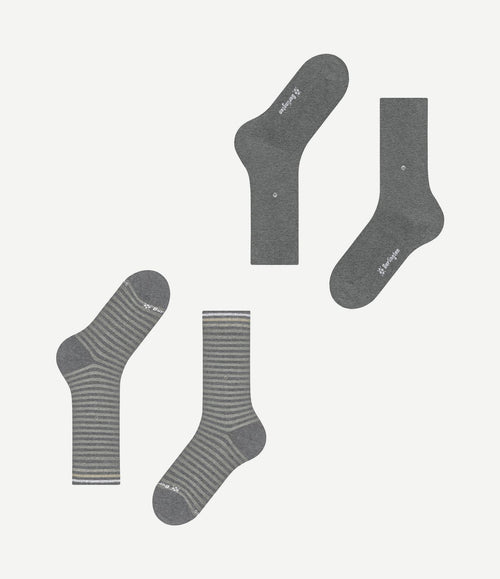 Everyday (2-pack) strepen grijs