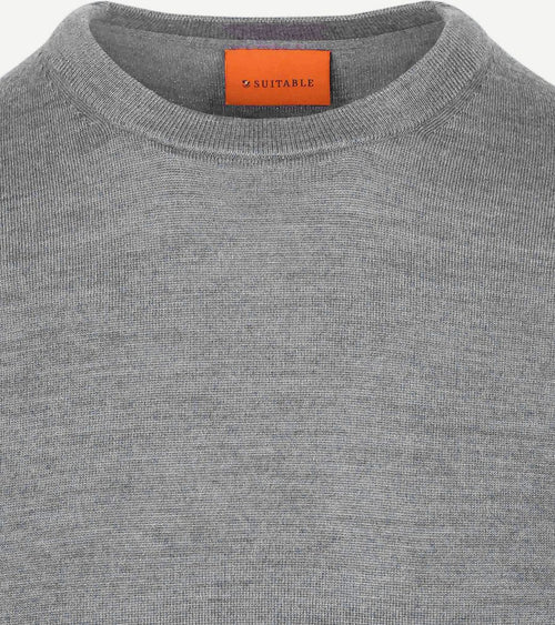 Merino pullover grijs