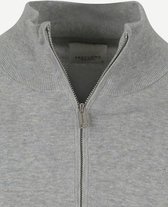 halve rits pullover luxury grijs