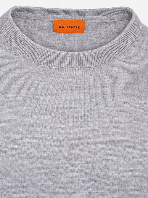 Merino pullover grijs