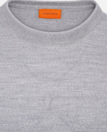 Merino pullover grijs