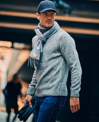 Coltrui donnegal tweed eco wool grijs
