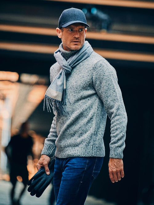 Coltrui donnegal tweed eco wool grijs