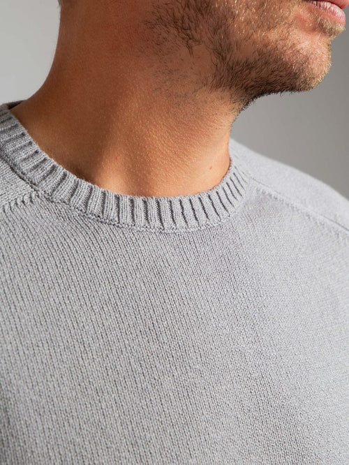 Pullover raw grijs