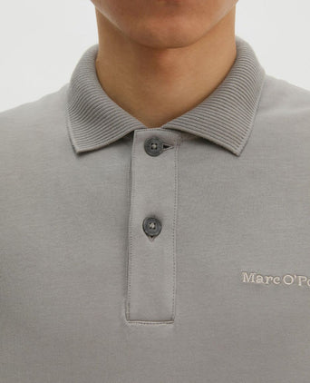 Longsleeve heavy poloshirt graphite dust