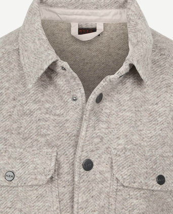 Overshirt willow wool blend greige