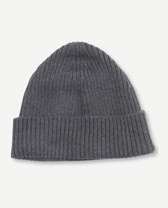 Knitted muts wol antraciet