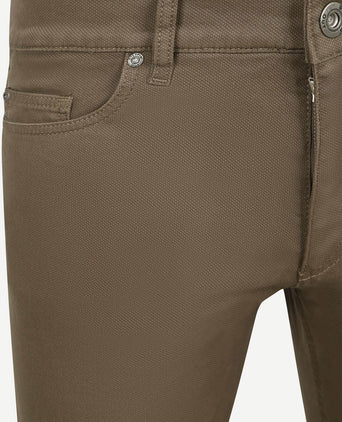 Broek 5-pocket johnson waffle kaki