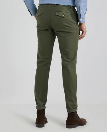 Chino moleskin olijfgroen