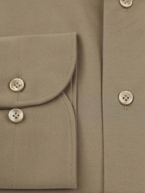 Profuomo japanese knitted overhemd groen | Slim-fit