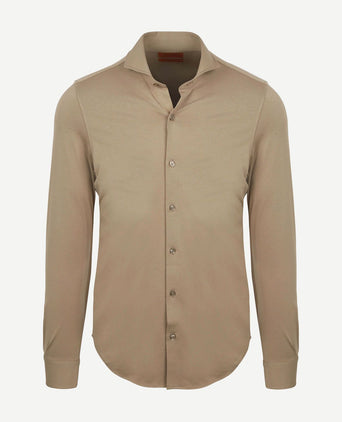 Suitable sorona overhemd beige | Slim-fit