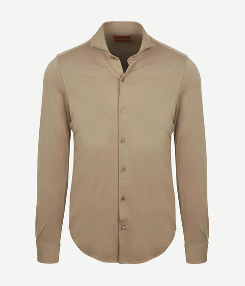 Suitable sorona overhemd beige | Slim-fit