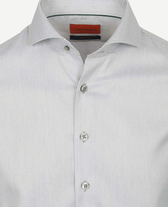 Suitable overhemd jacquard luxe groen | Slim-fit