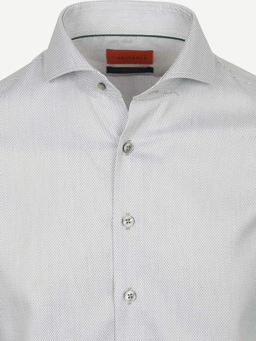 Suitable overhemd jacquard luxe groen | Slim-fit