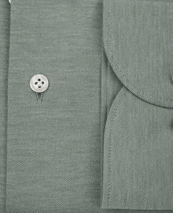Japanese knitted overhemd melange groen