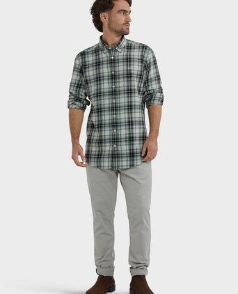 Overhemd flanel ruiten groen