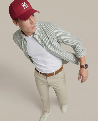 Overhemd big stripe groen