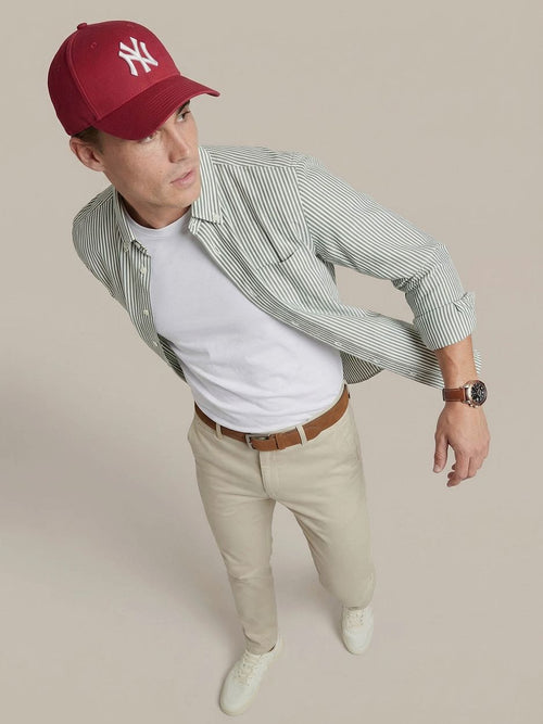 Overhemd big stripe groen