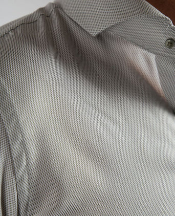 Overhemd jacquard luxe groen
