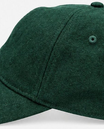 Cap wool blend groen
