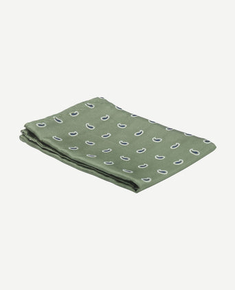 Zijde pochet paisley groen