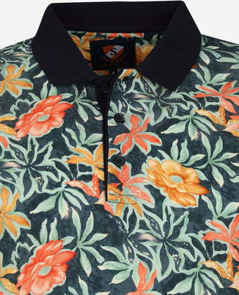 Polo bloemen groen
