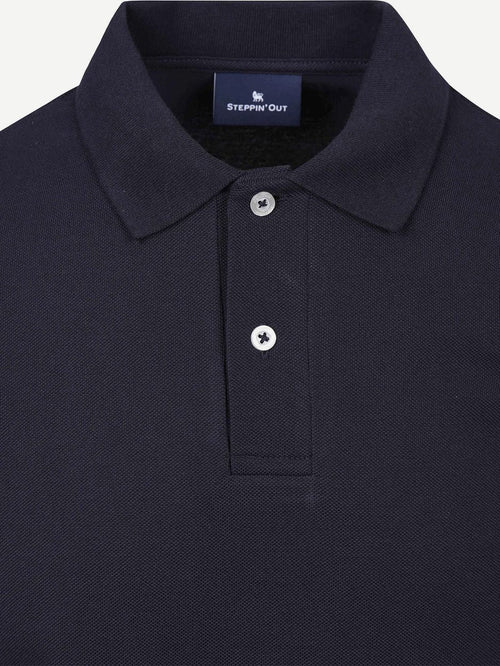Polo piqué donkerblauw