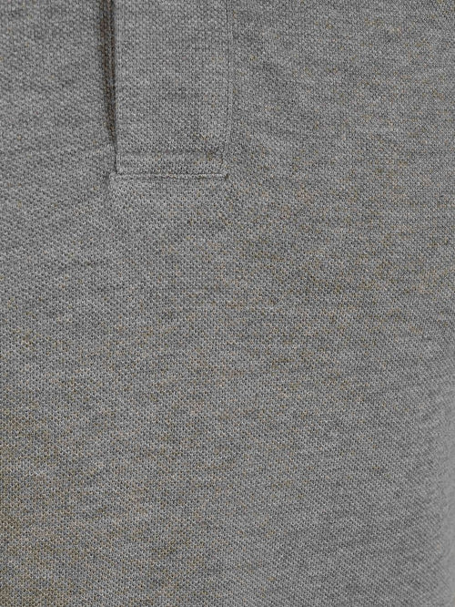 Piqué poloshirt melange grijs