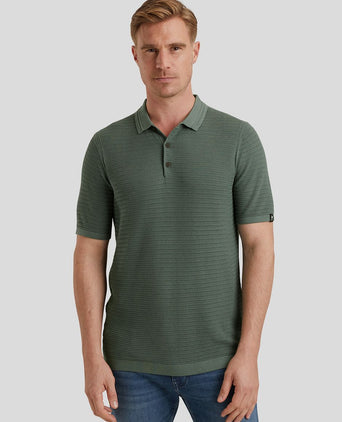 Vanguard poloshirt structuur groen | Regular-fit