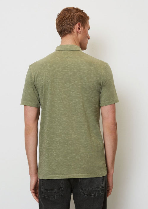 Poloshirt melange olijfgroen