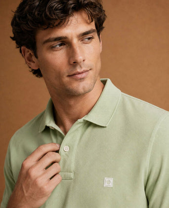 The rene poloshirt sage groen
