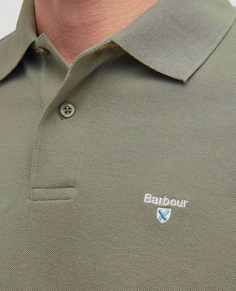 Pique polo dusty groen