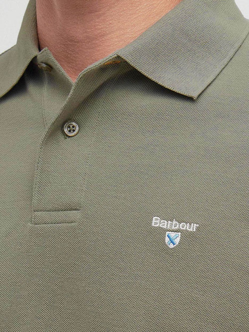 Pique polo dusty groen
