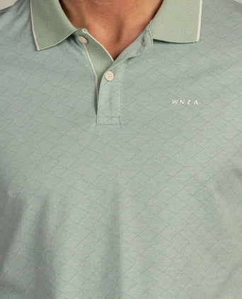 Polo goora jacquard mist groen