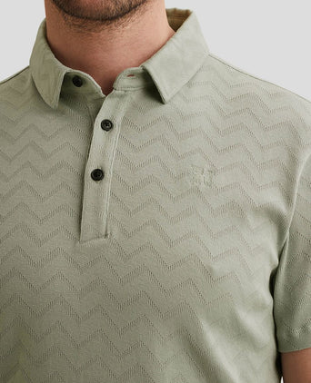 Poloshirt jacquard jersey groen