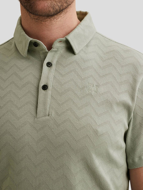 Poloshirt jacquard jersey groen
