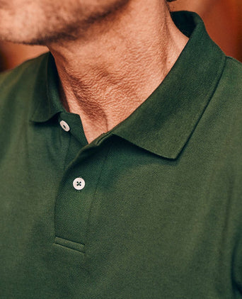 Polo piqué donkergroen