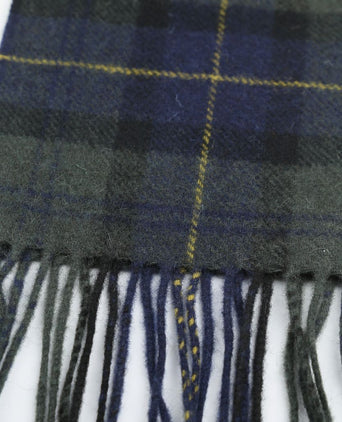 Barbour sjaal tartan lamswol klassiek donkergroen