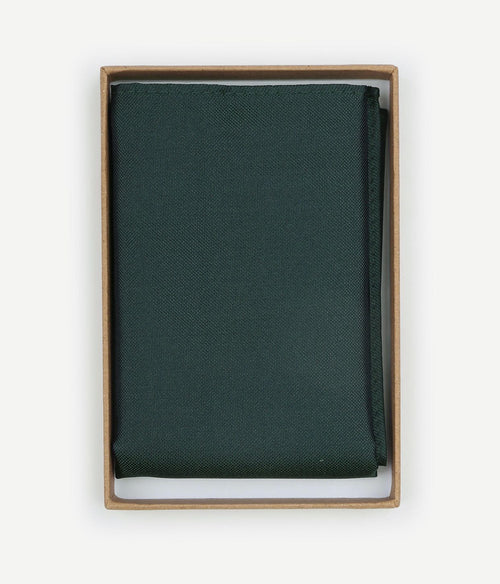 Suitable zijde pochet donkergroen