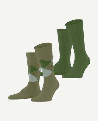 Everyday mix sokken (2-pack) groen 7473