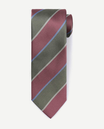 Stropdas zijde triple stripe groen