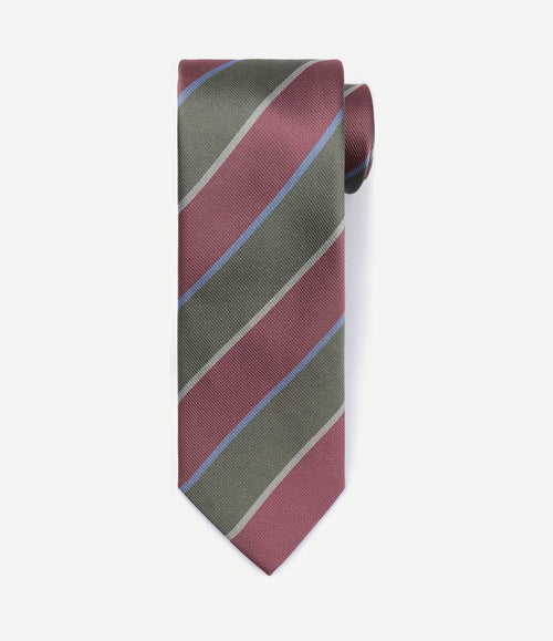 Stropdas zijde triple stripe groen