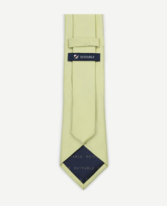 Zijde stropdas lime groen