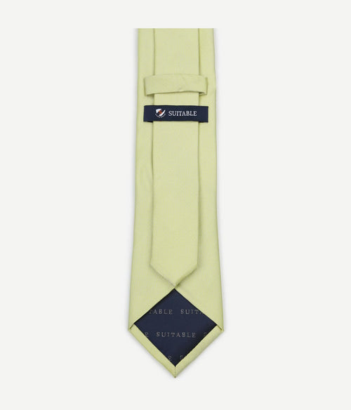 Zijde stropdas lime groen