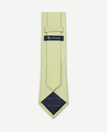 Zijde stropdas lime groen