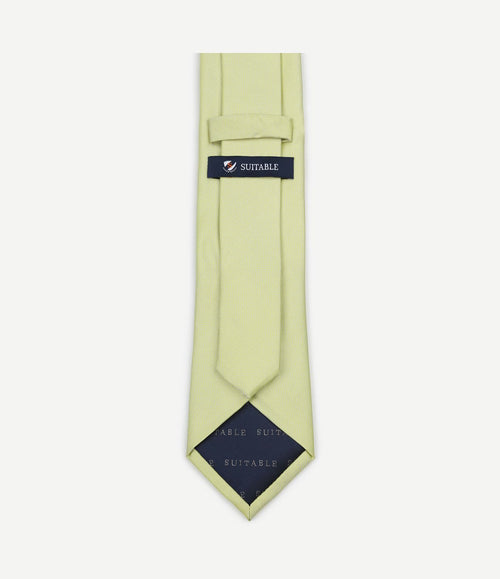 Zijde stropdas lime groen