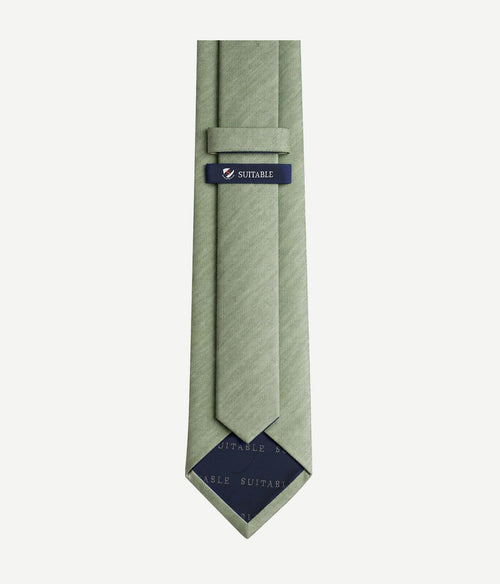 Zijde stropdas two toned groen