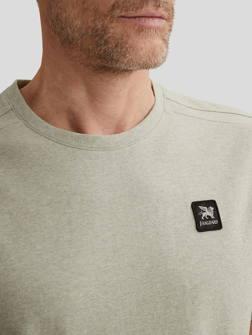 T-shirt logo melange lichtgroen